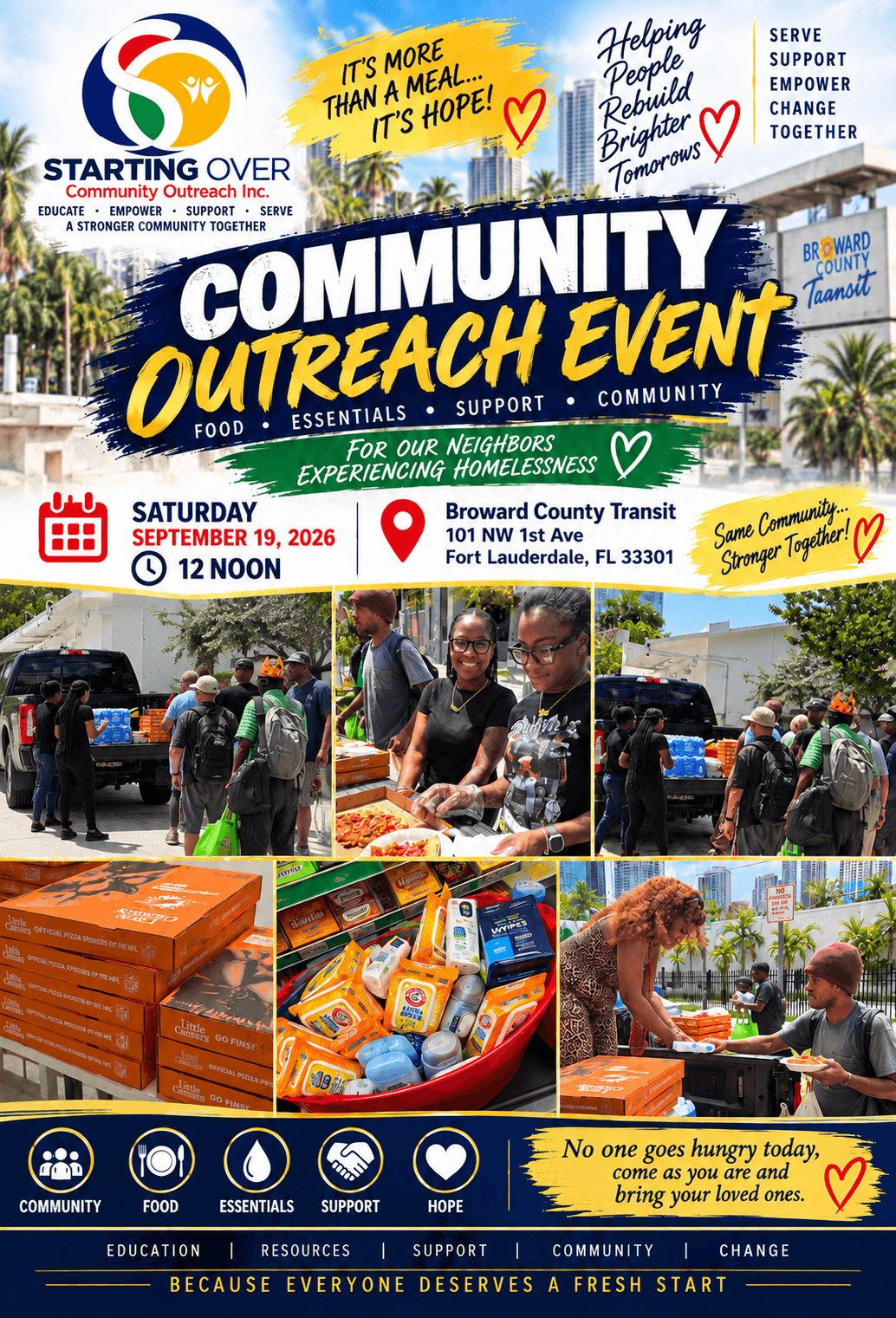 Community Outreach Event flyer at Broward County Transit, September 19 2026